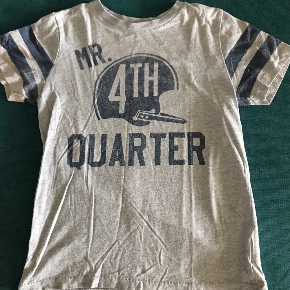 Peek Kids Mr. 4th Quarter Graphic Tee - Gray/NavySize 6/7